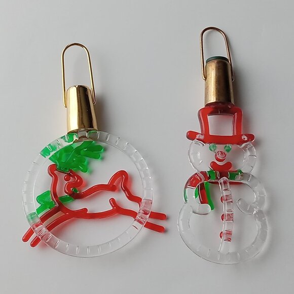 Vintage Reindeer & Snowman Holiday Dazzle Mini Light Cover Ornaments - Picture 4 of 8
